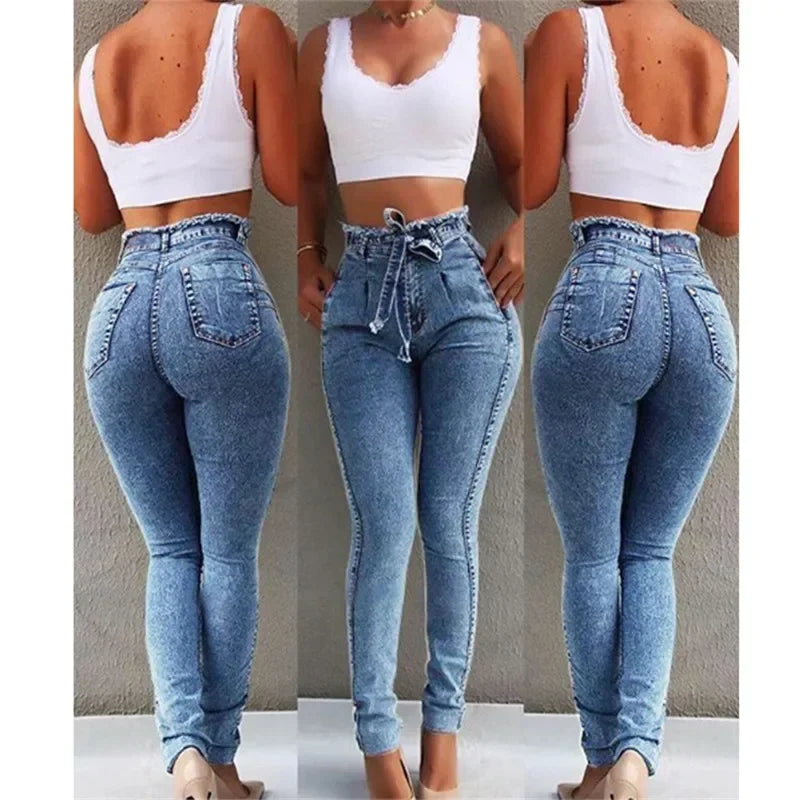 High Waist Denim Stretch Jeans – Sexy & Bequem